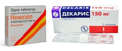 Немозол и Декарис - лекарства от гельминтов