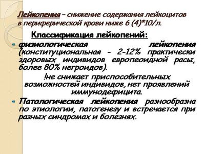 Лейкопения