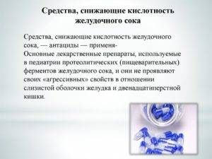 Препараты при пониженной кислотности желудка