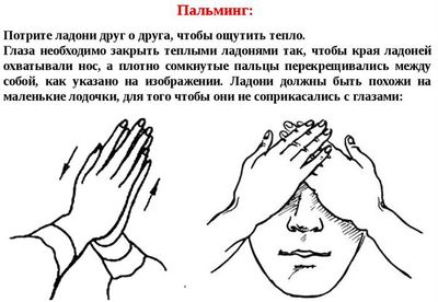 Пальминг упражнение для глаз